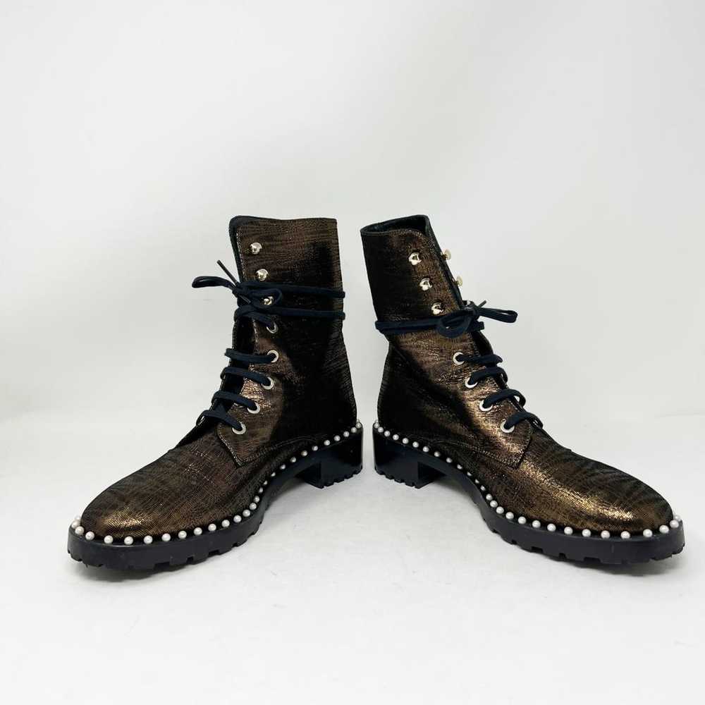 Stuart Weitzman Leather lace up boots - image 3