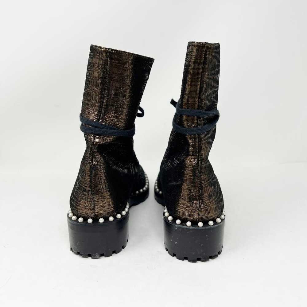 Stuart Weitzman Leather lace up boots - image 4