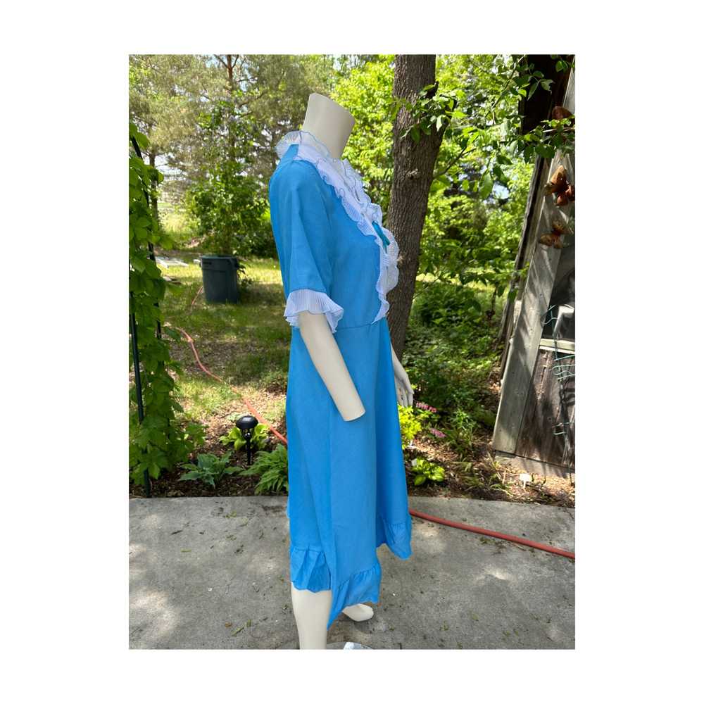 Vtg | 70s Marpem Night Gown Feminine Sky Blue wit… - image 6