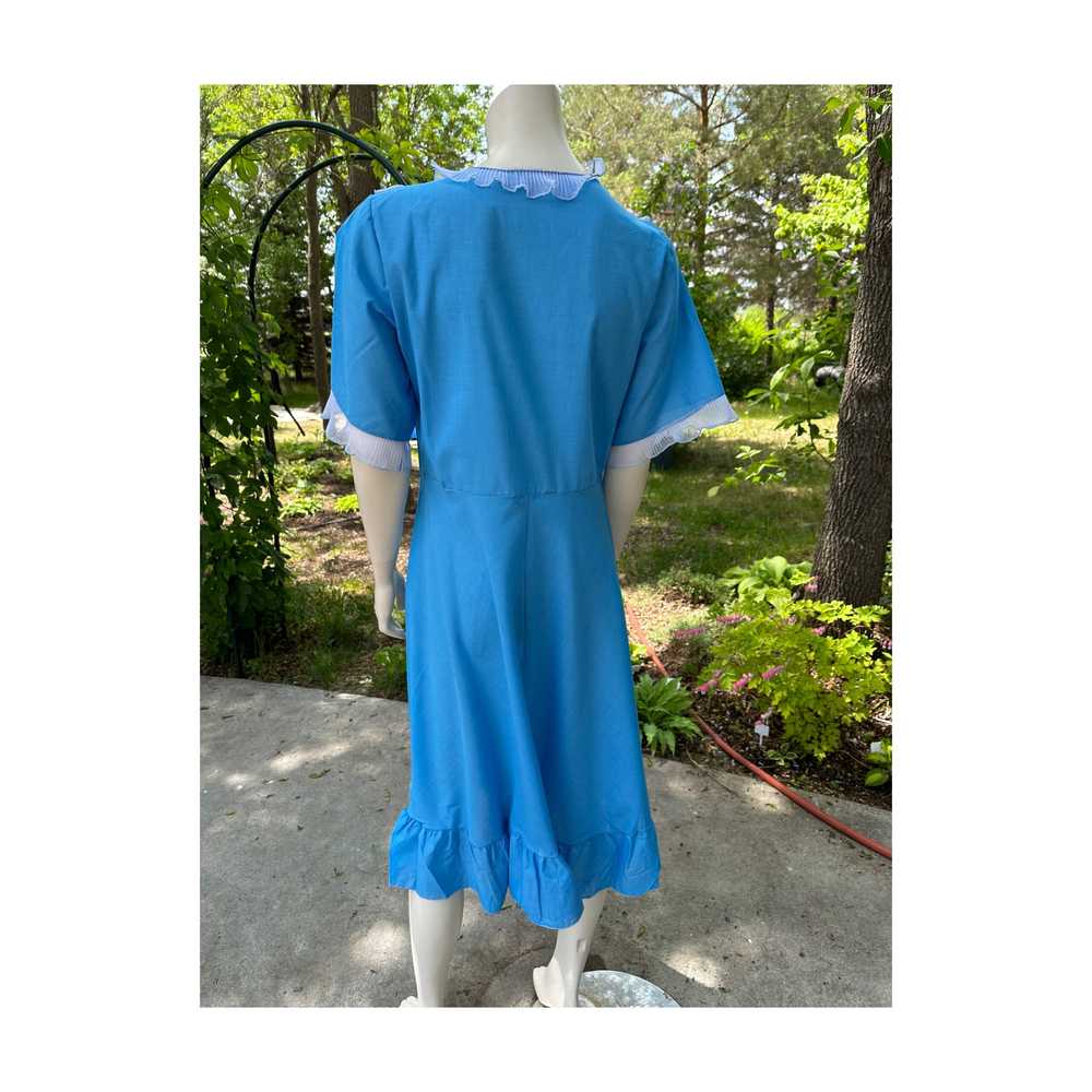 Vtg | 70s Marpem Night Gown Feminine Sky Blue wit… - image 7