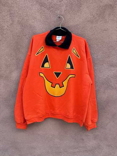 90's/Y2K Jack-o-Lantern Face Halloween Sweatshirt