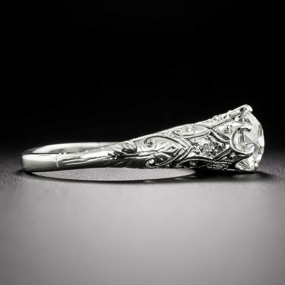 Edwardian .77 Carat Diamond Engagement Ring - image 2