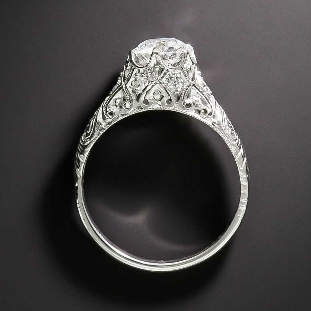 Edwardian .77 Carat Diamond Engagement Ring - image 3