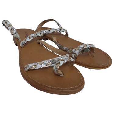 LES Tropeziennes Leather flip flops