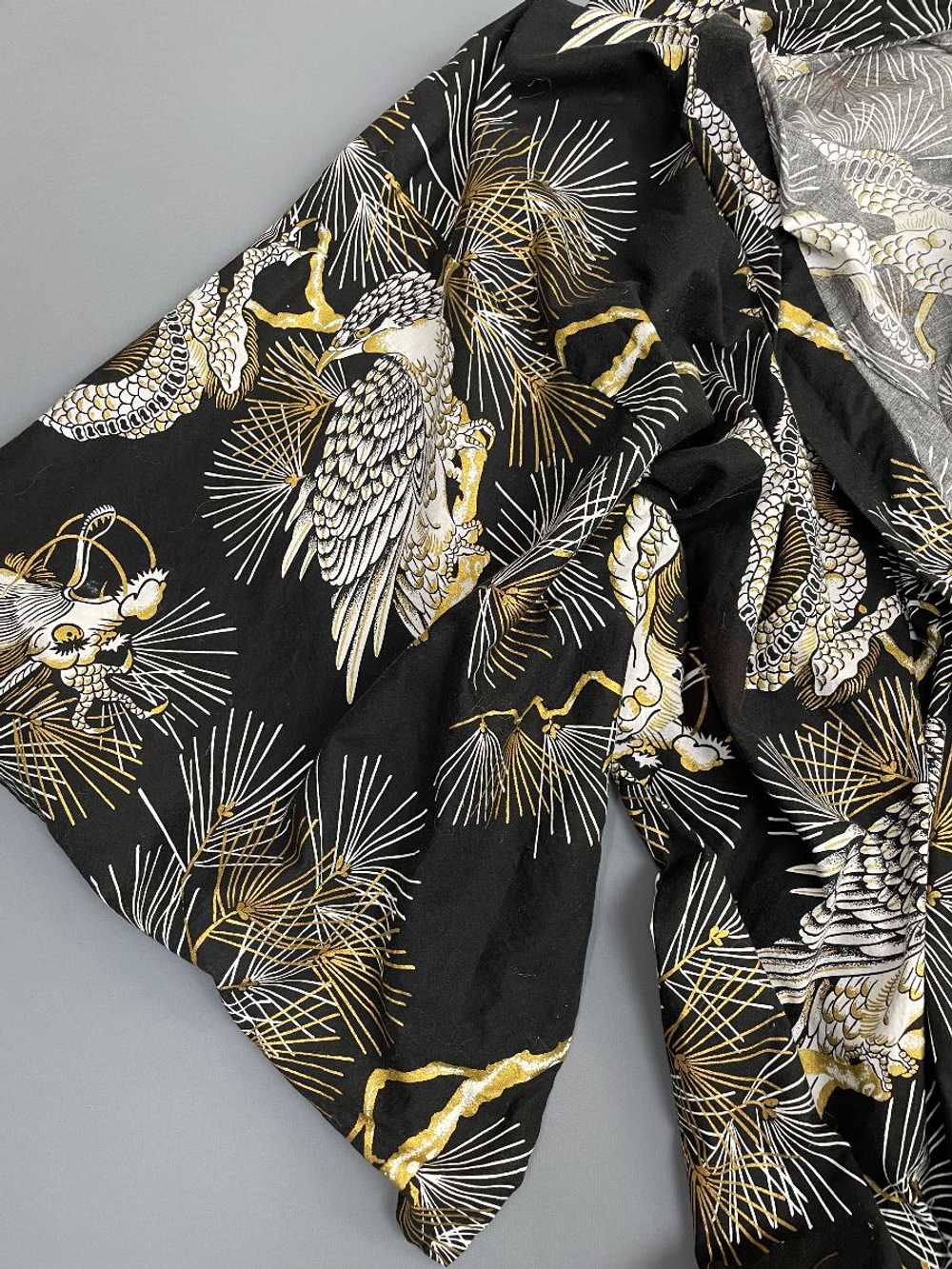 *AS-IS* DRAGON & EAGLE 100% COTTON KIMONO - image 2