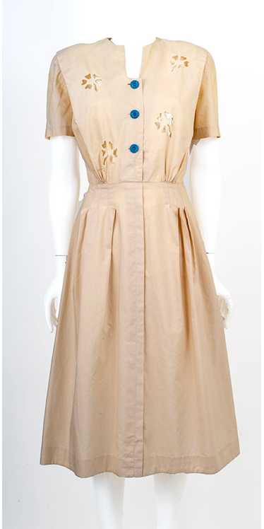 1940s Eyelet Dress