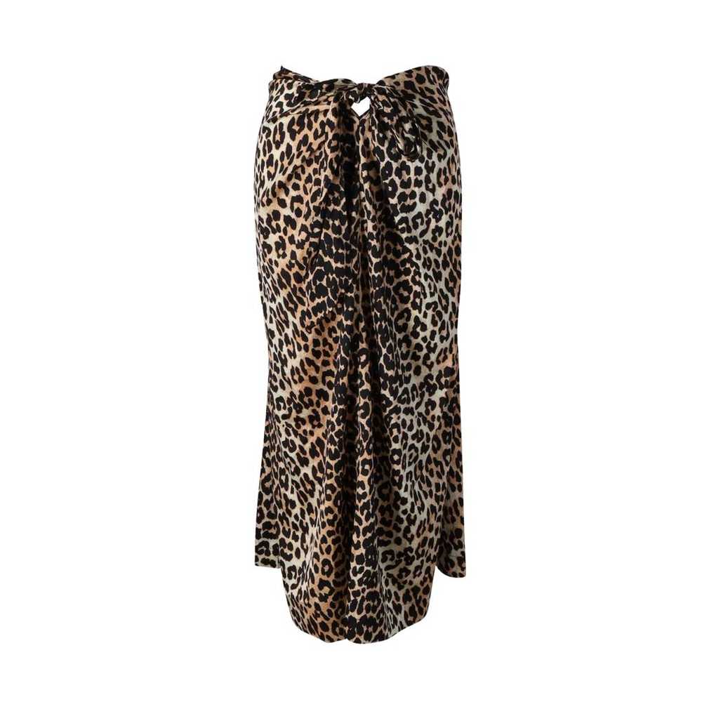 Ganni Silk mid-length skirt - image 3