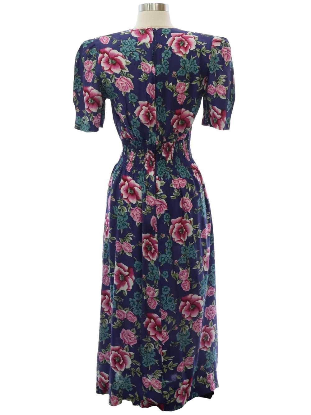 1990's Karin Stevens Rayon Dress - image 3