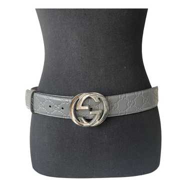 Gucci Interlocking Buckle leather belt - image 1