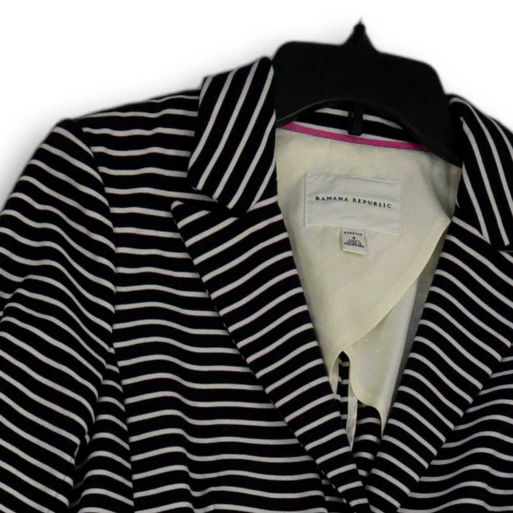 Banana Republic Womens Black White Striped Pocket… - image 3