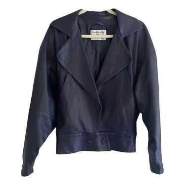 Vintage 80s Claude Montana Pour Ideal-cuir Purple Leather