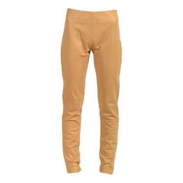 MM6 Leather straight pants - image 1