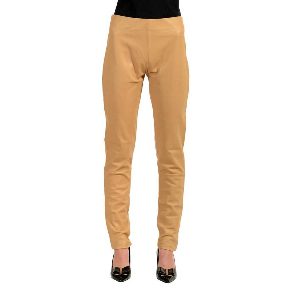 MM6 Leather straight pants - image 4