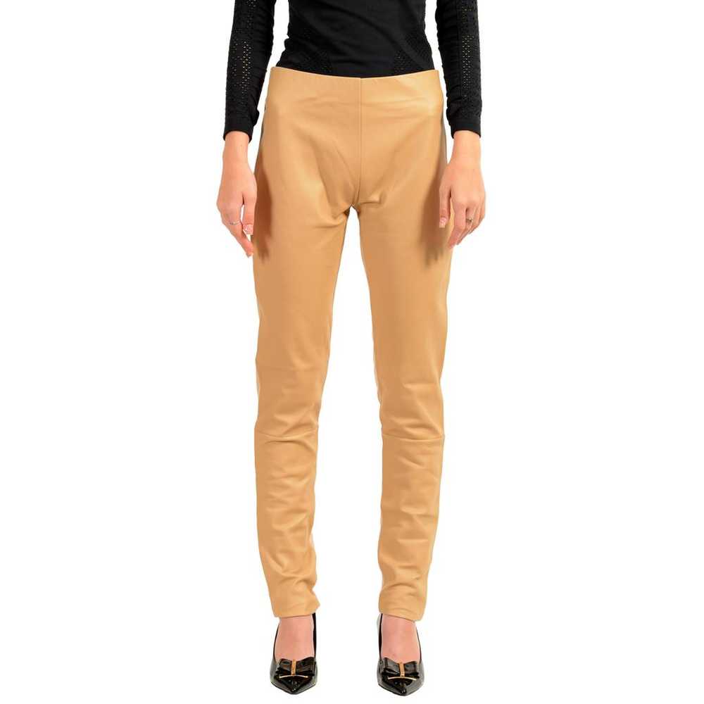 MM6 Leather straight pants - image 5