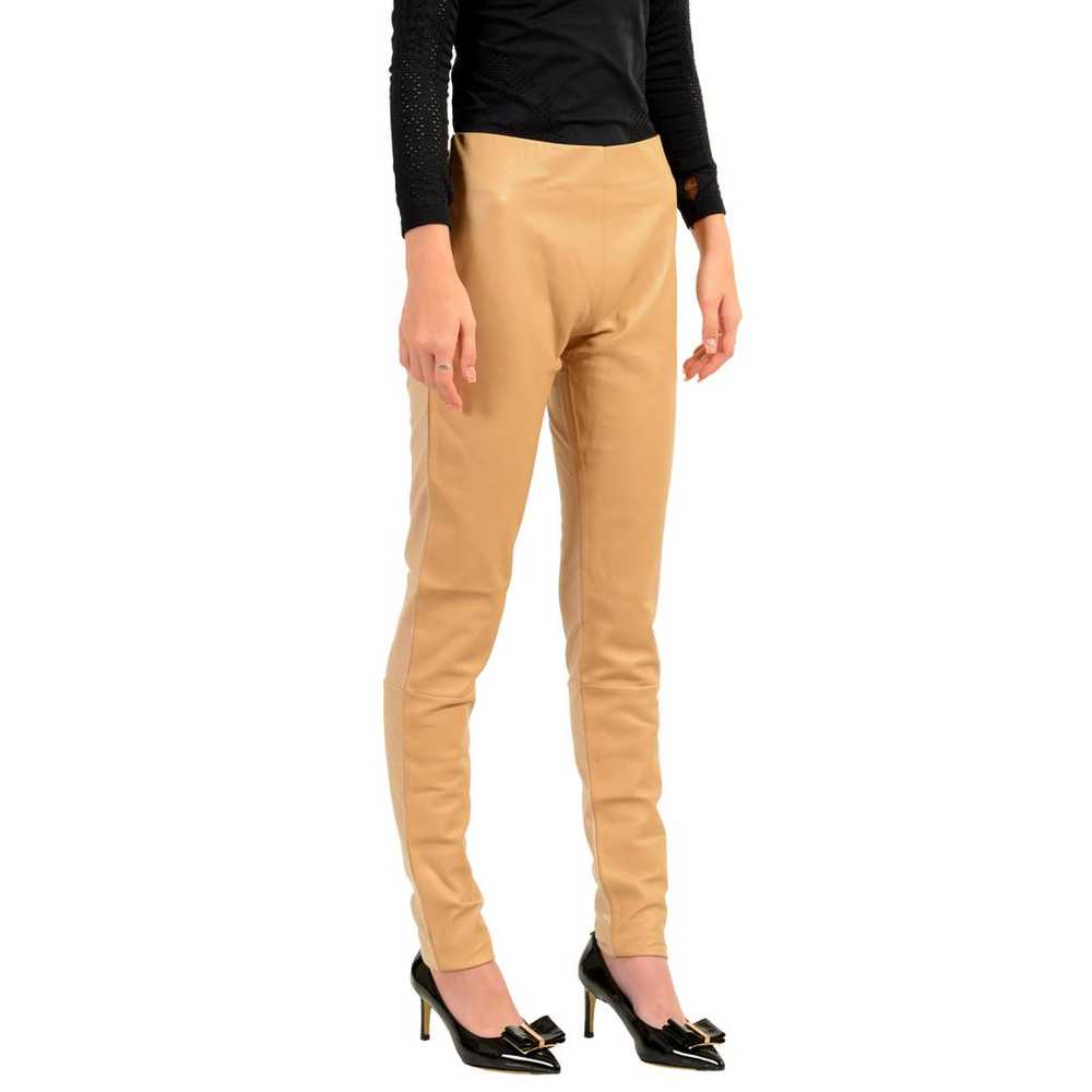 MM6 Leather straight pants - image 6