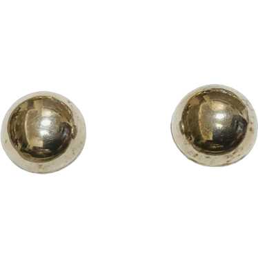 Taxco Mexico Dome Earrings Sterling Silver
