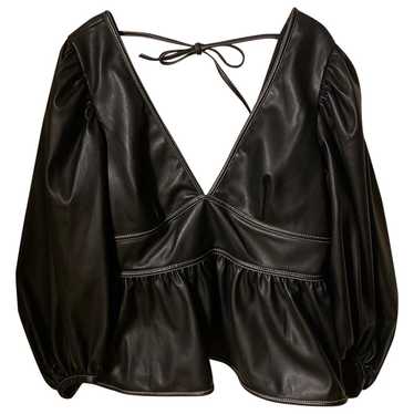 Staud Vegan leather blouse