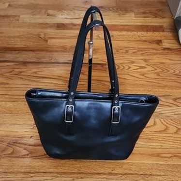 バッグ Coach vintage bag Vintage Coach 9847 Tote Shoulder Top Zip Bag Tan Leather A3W