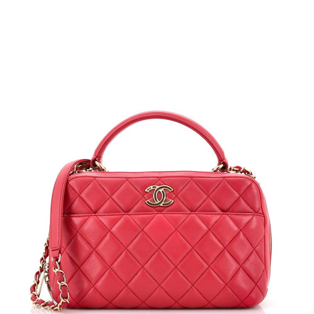 CHANEL Trendy CC Bowling Bag Quilted Lambskin Med… - image 1