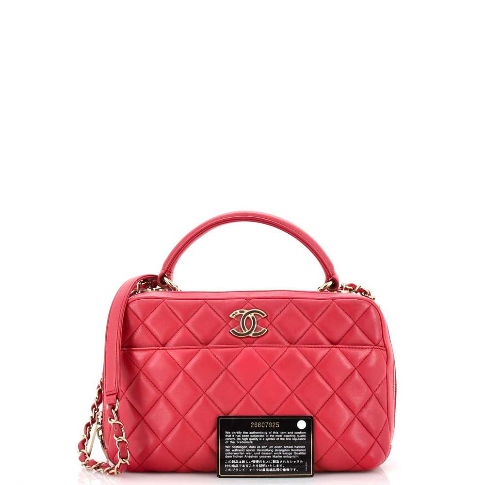 CHANEL Trendy CC Bowling Bag Quilted Lambskin Med… - image 2