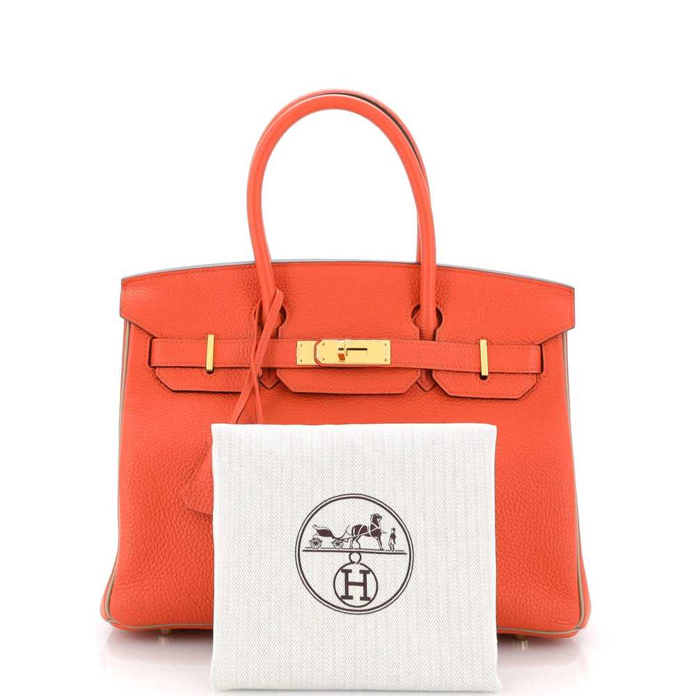Hermes Birkin Handbag Bicolor Togo with Gold Hard… - image 2