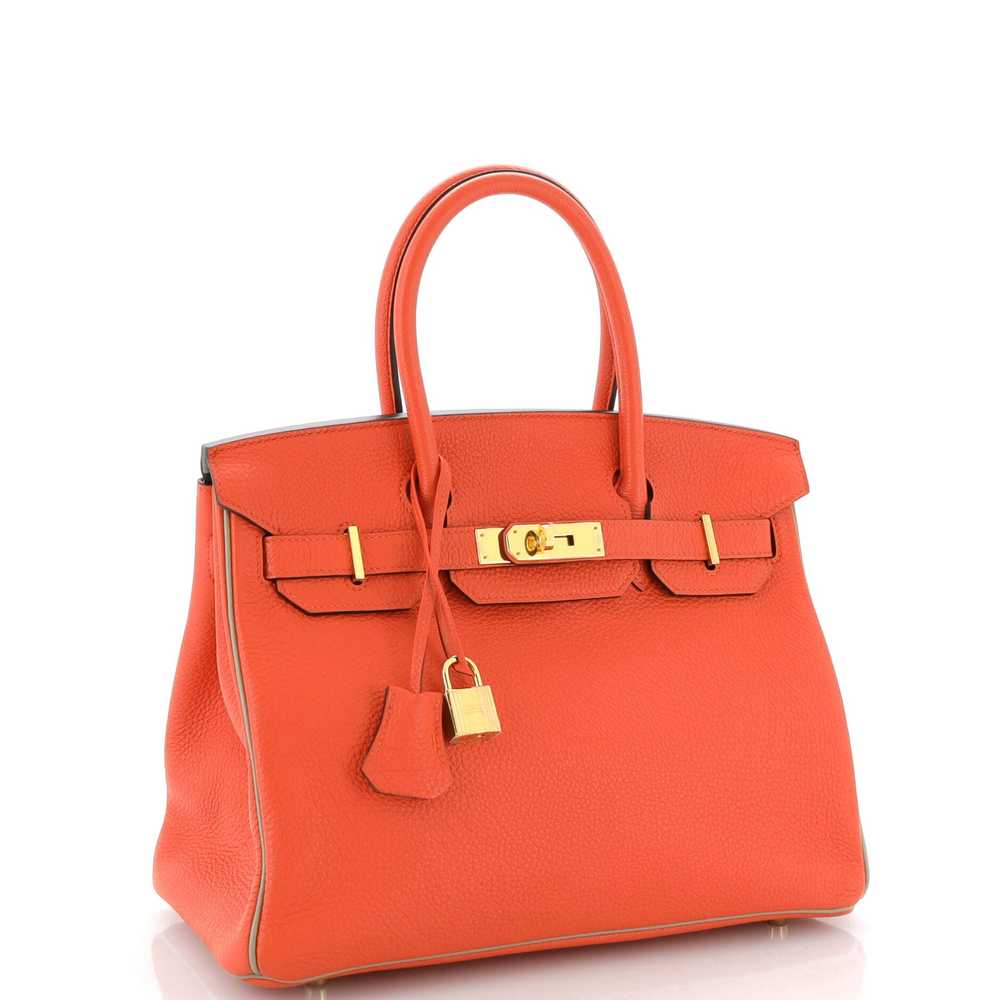Hermes Birkin Handbag Bicolor Togo with Gold Hard… - image 3
