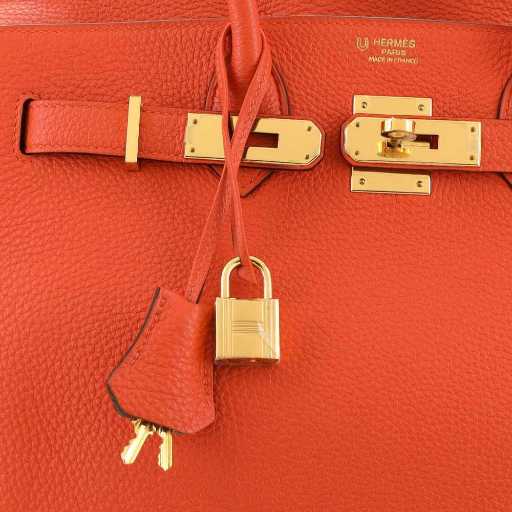 Hermes Birkin Handbag Bicolor Togo with Gold Hard… - image 7