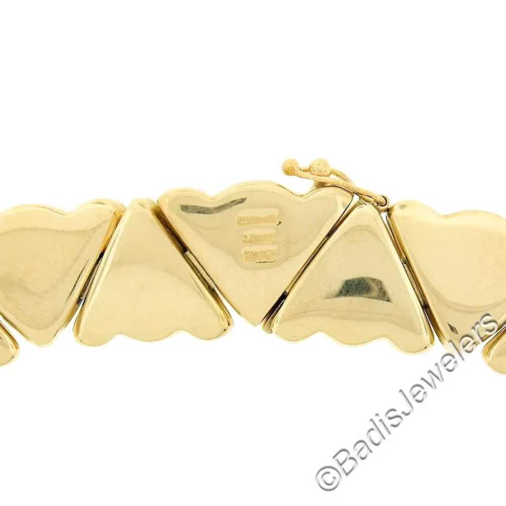 Chiampesan Italian 18K TT Gold Diamond Fancy Puff… - image 4
