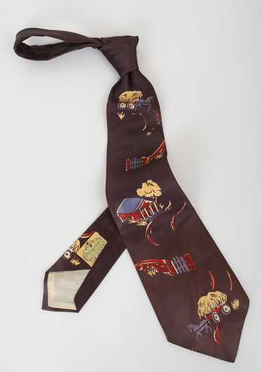 1950s Country Life Pictorial Necktie