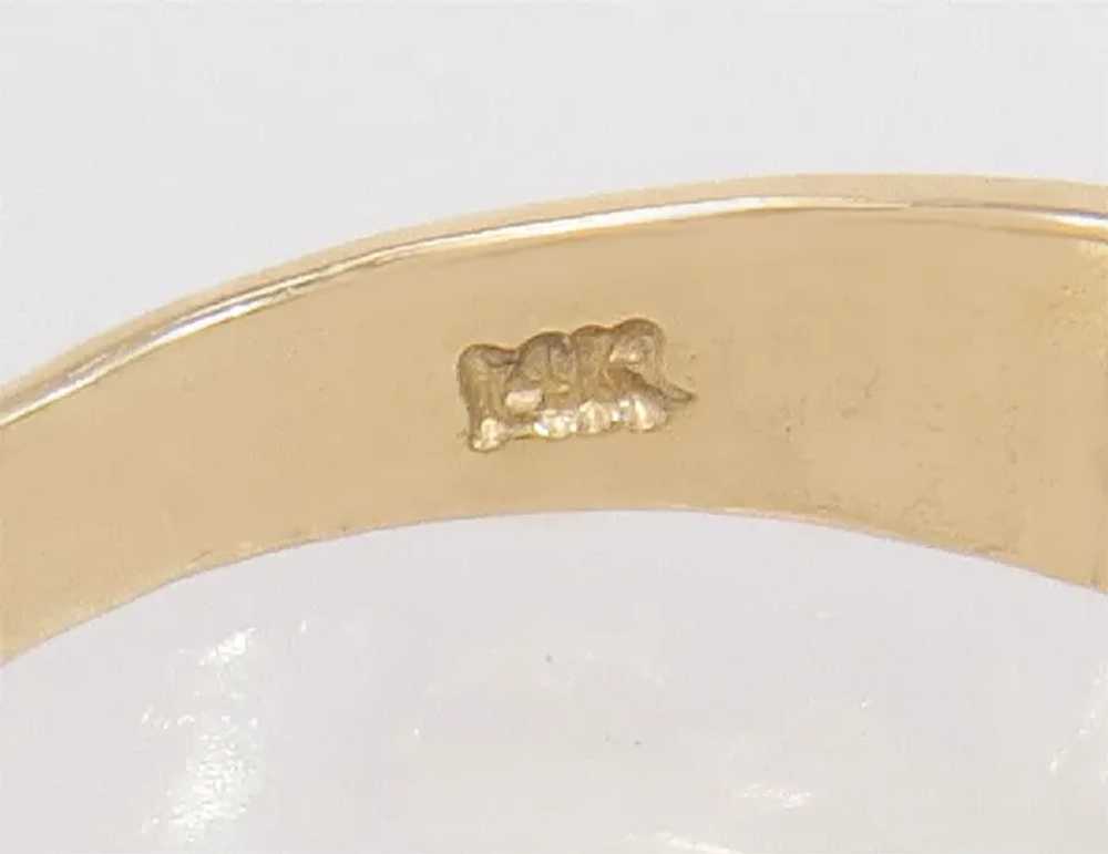 14K Yellow Gold .70ct Peridot & White Topaz Ring … - image 3