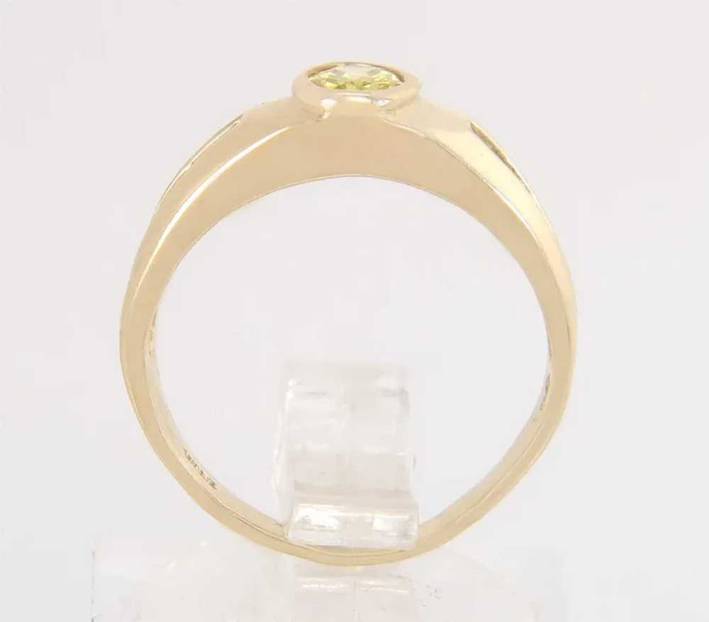14K Yellow Gold .70ct Peridot & White Topaz Ring … - image 5