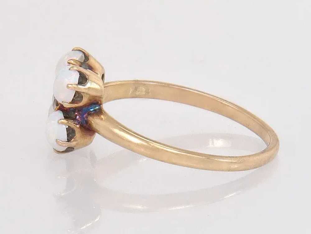 Antique 14k Gold 1.15ct Genuine Diamond Opal Vict… - image 3