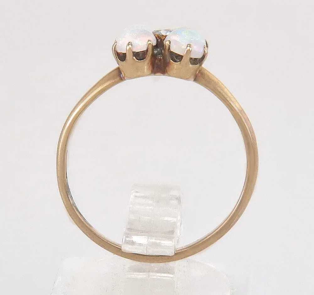 Antique 14k Gold 1.15ct Genuine Diamond Opal Vict… - image 4
