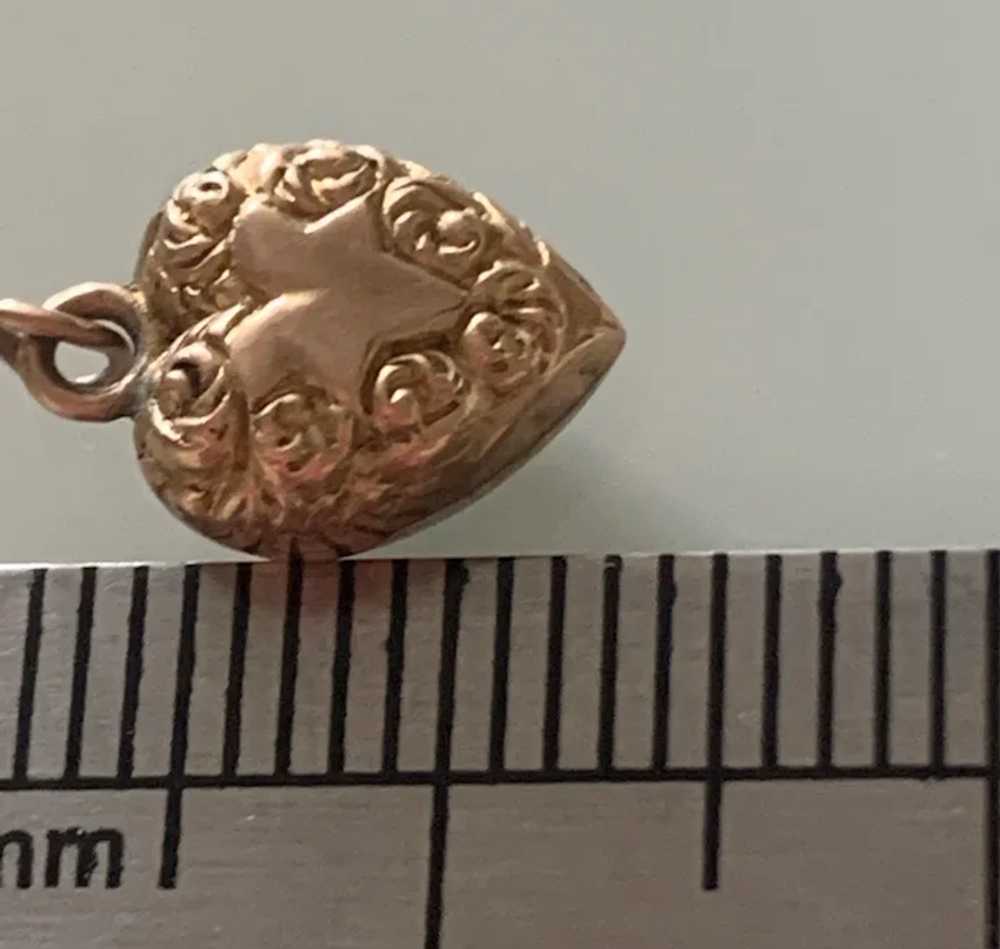 Antique Circa 1800s 9ct Rose Gold Miniature Heart - image 3