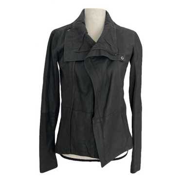 VEDA 100% online leather jacket with lace under