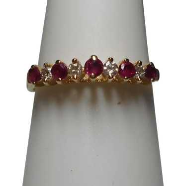 Effy Ruby Diamond 14k ring size 5 3/4