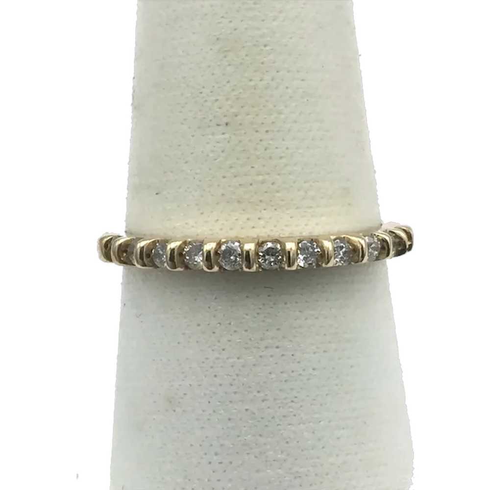 14K .22ctw Diamond Band - image 1