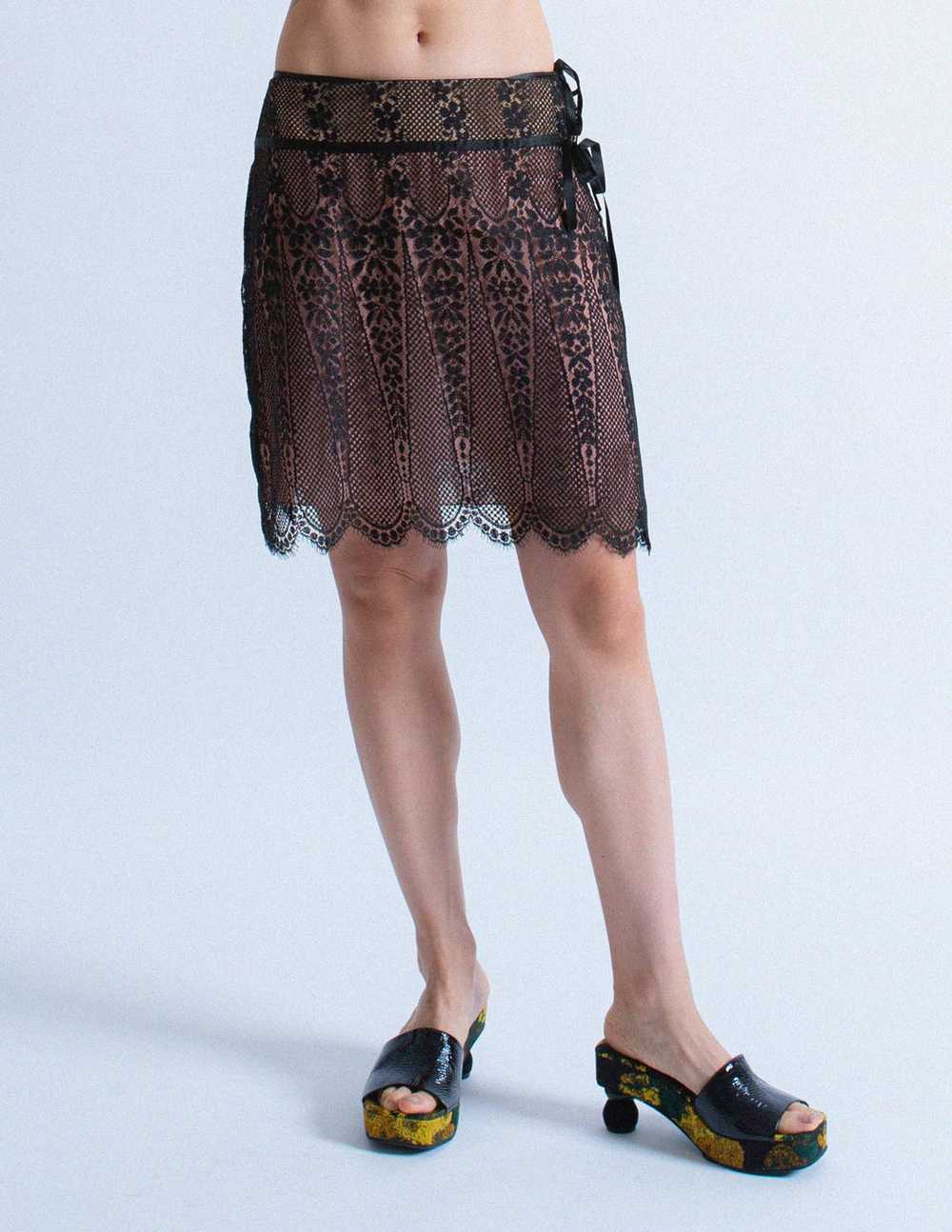 Blumarine lace skirt with ties - image 5