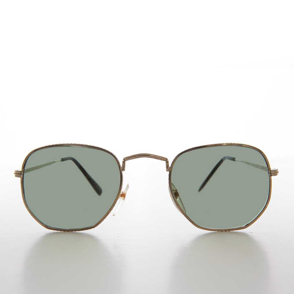 Square Metal Sunglasses with Glass Lenses - Mika - image 3