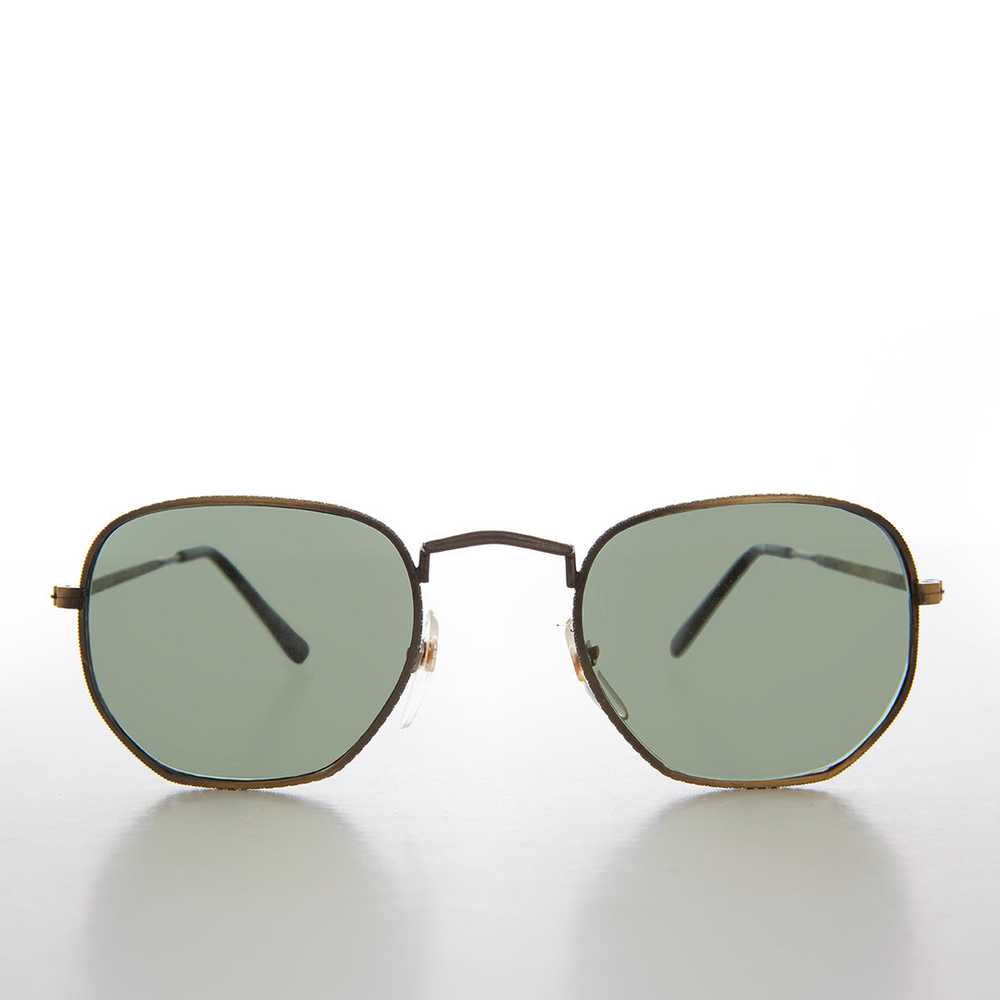 Square Metal Sunglasses with Glass Lenses - Mika - image 7