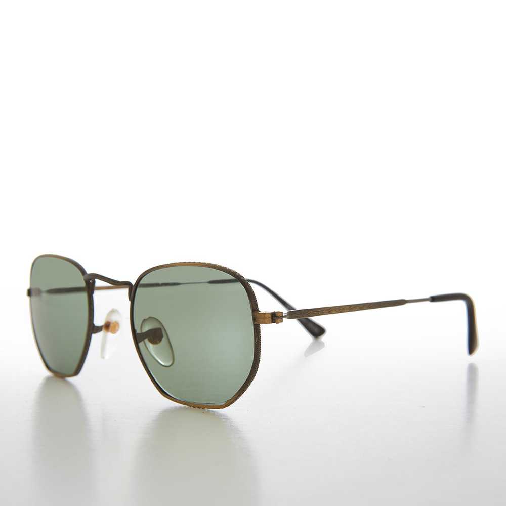 Square Metal Sunglasses with Glass Lenses - Mika - image 8