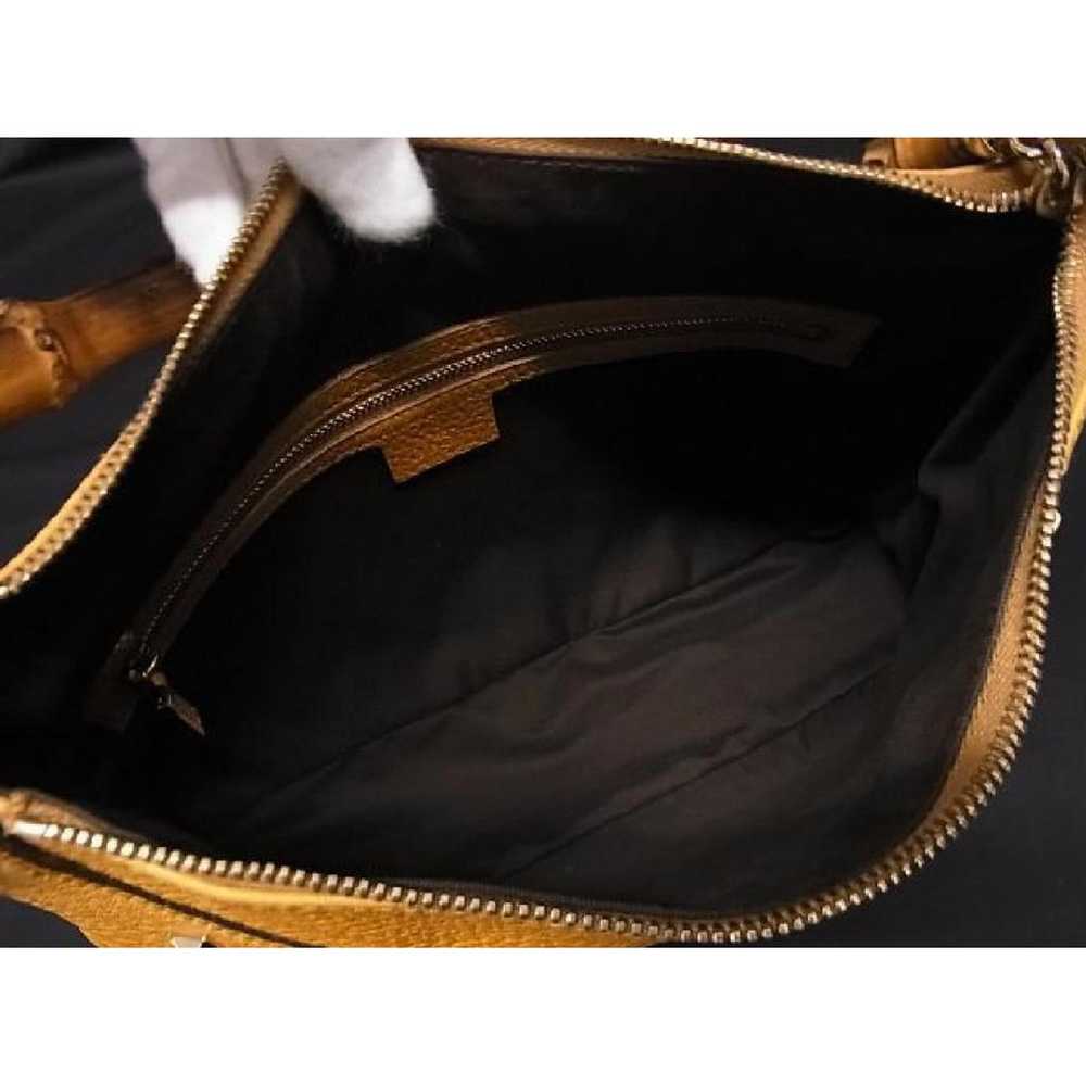 Gucci Lady Bamboo Top Handle leather handbag - image 5