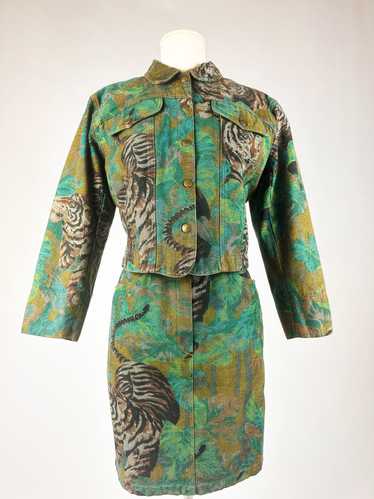 Jacket and skirt by Kenzo Jeans, jungle and tiger… - image 1