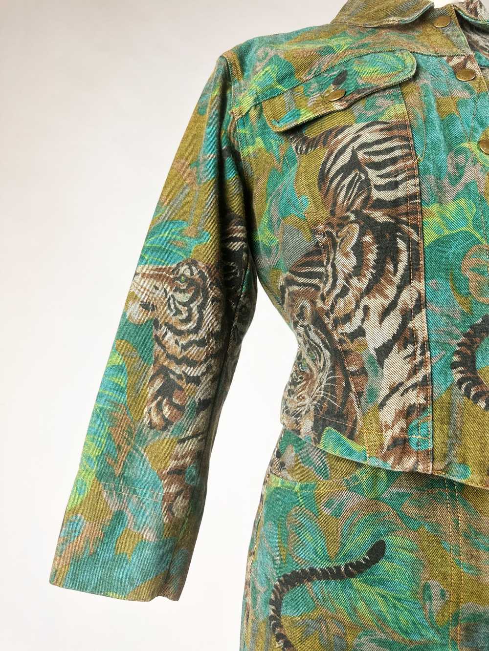 Jacket and skirt by Kenzo Jeans, jungle and tiger… - image 6