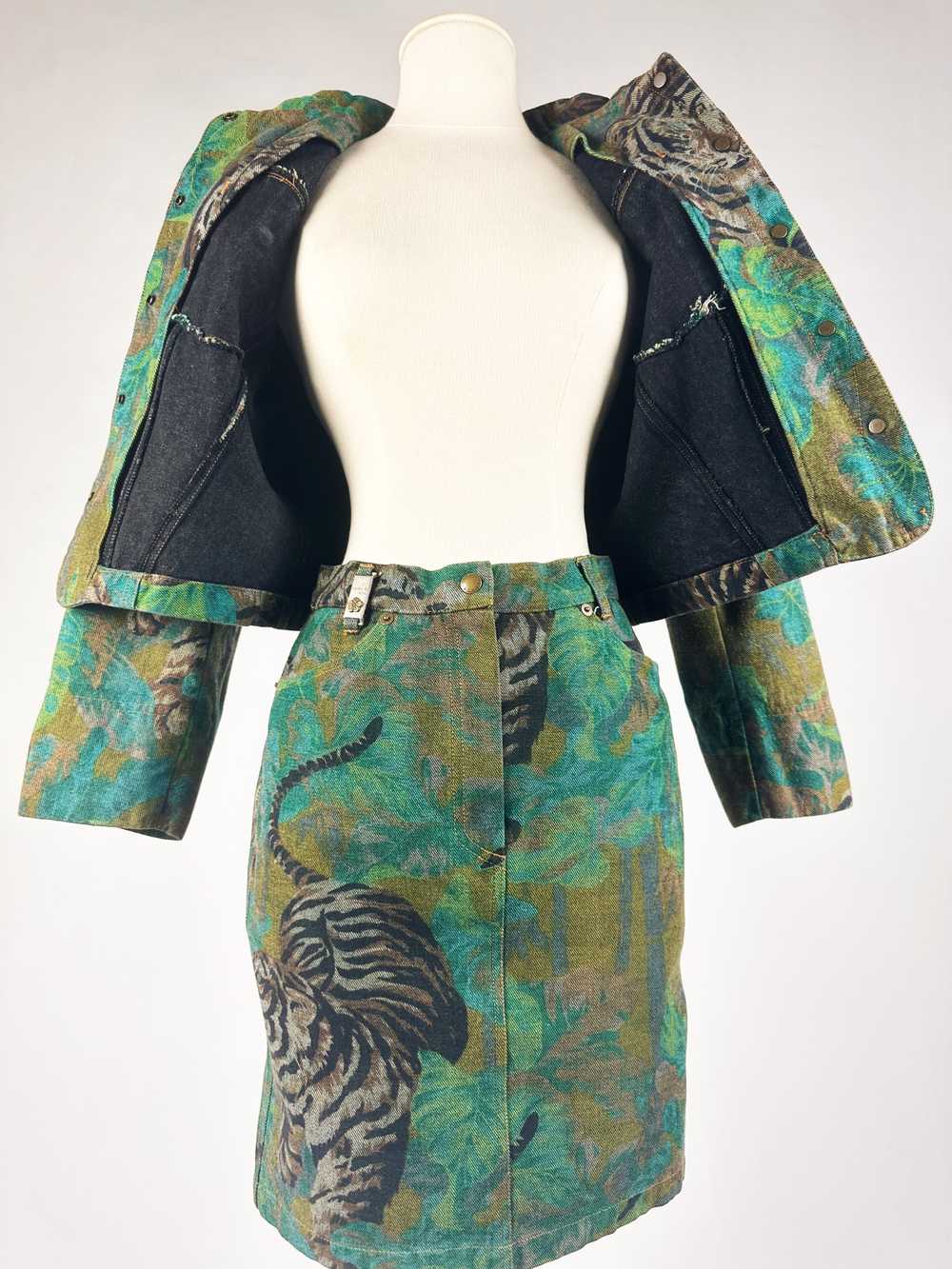 Jacket and skirt by Kenzo Jeans, jungle and tiger… - image 8
