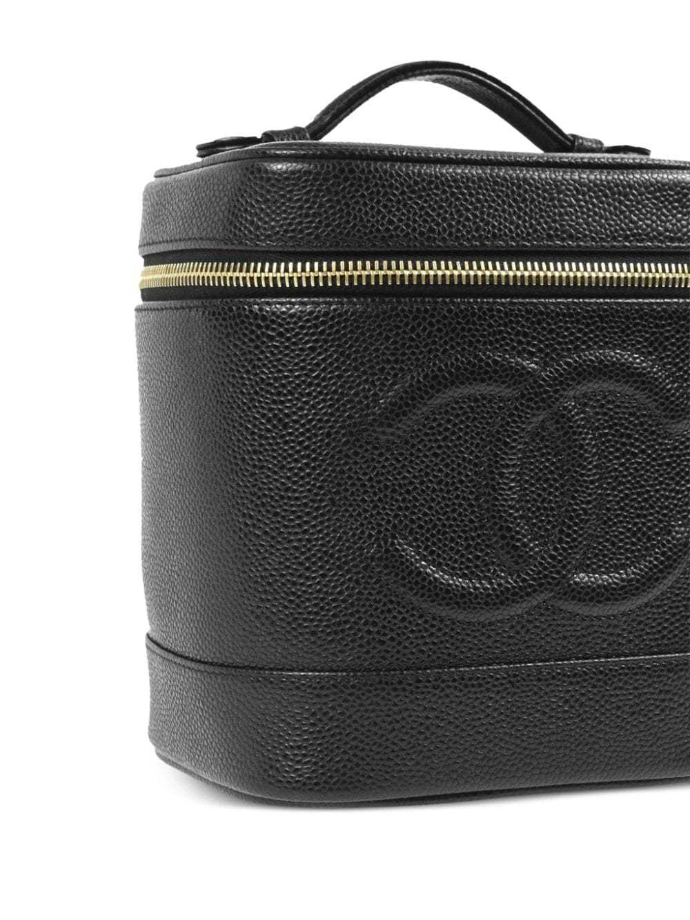 CHANEL Pre-Owned 2002 CC stitch vanity handbag - … - image 3