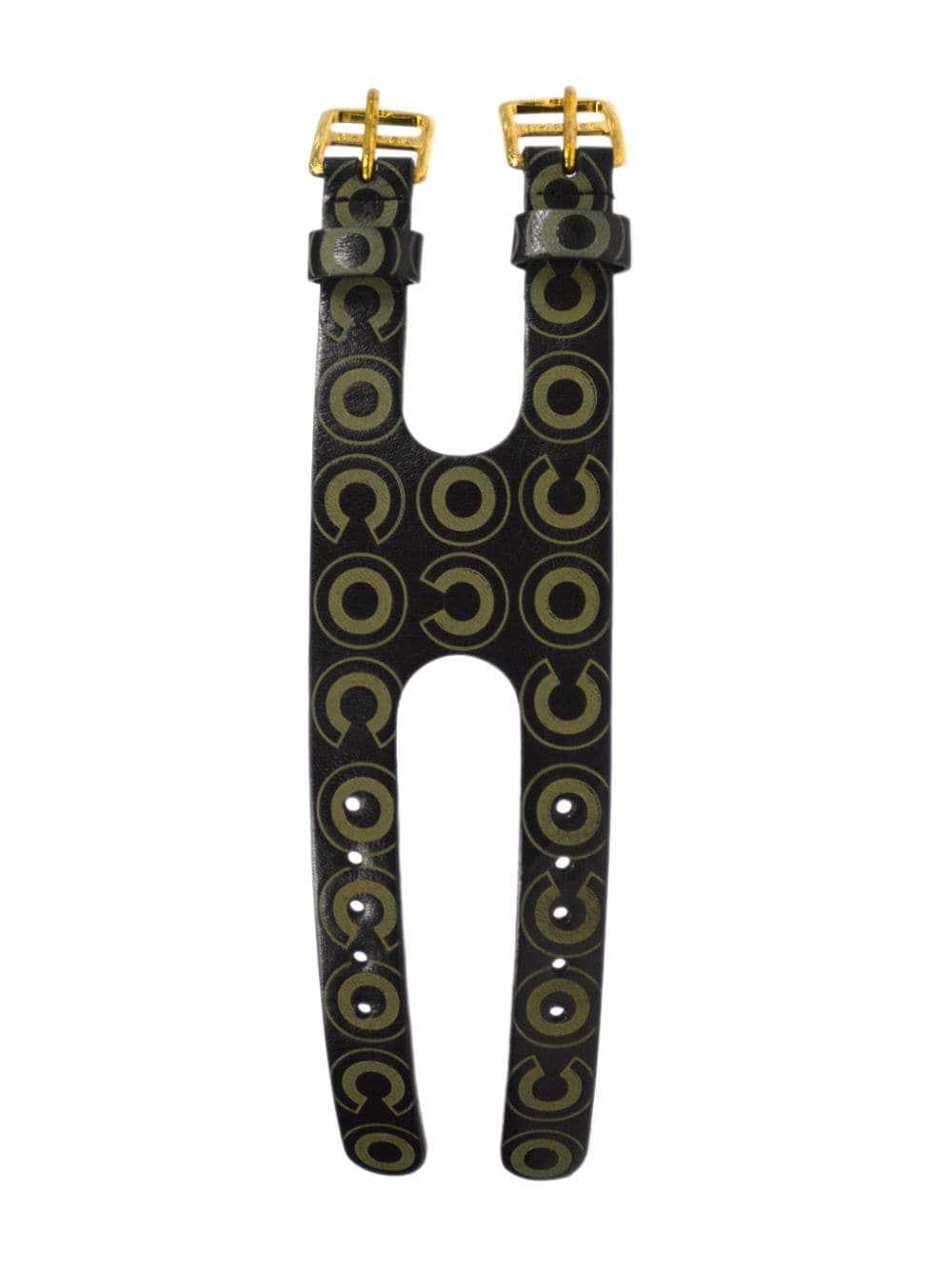 CHANEL Pre-Owned 2001 Coco-print leather bracelet… - image 2