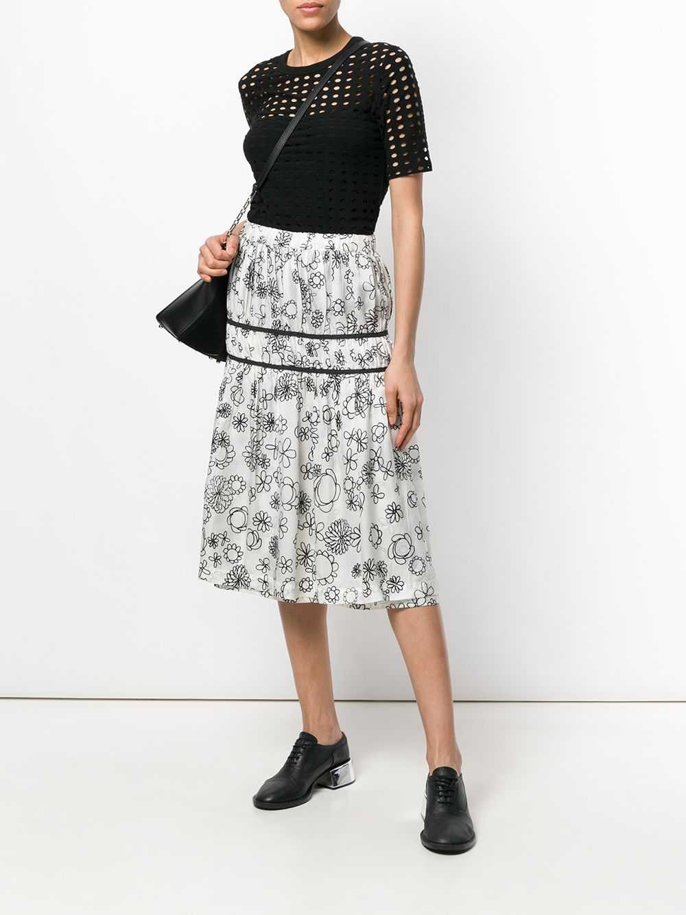 Comme Des Garçons Pre-Owned floral gathered skirt… - image 2