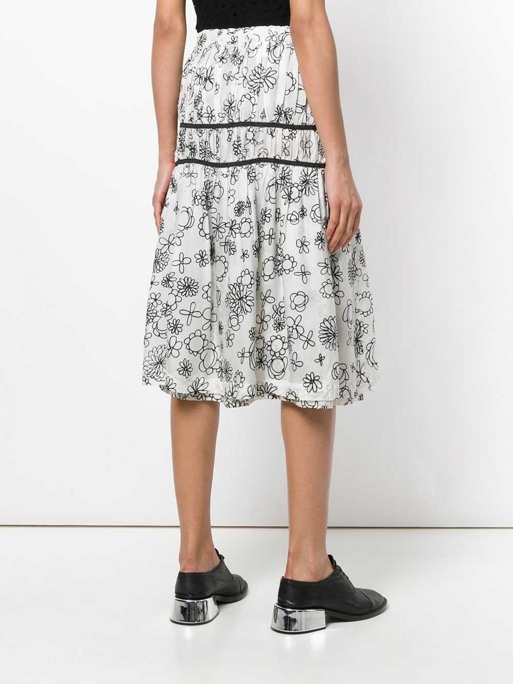 Comme Des Garçons Pre-Owned floral gathered skirt… - image 4