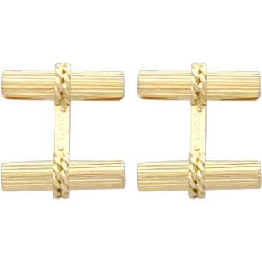 Vintage 18k Yellow Gold Cufflinks by Cartier Circ… - image 1